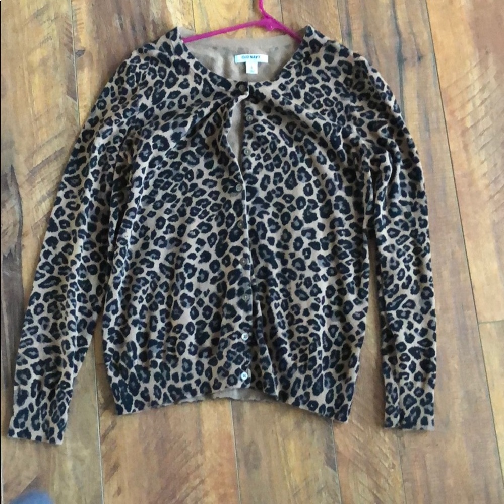 Leopard print cardigan